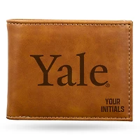 Brown Yale Bulldogs Personalized Billfold Wallet