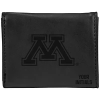 Black Minnesota Golden Gophers Personalized Trifold Wallet