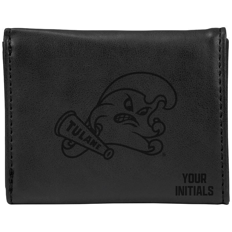 Tulane Green Wave Personalized Trifold Wallet
