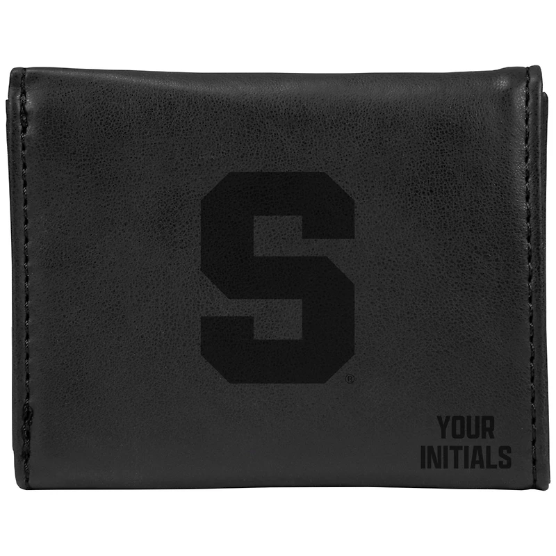 Black Syracuse Orange Personalized Trifold Wallet
