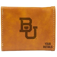Brown Baylor Bears Personalized Trifold Wallet