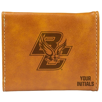 Brown Boston College Eagles Personalized Trifold Wallet