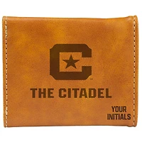 Brown Citadel Bulldogs Personalized Trifold Wallet