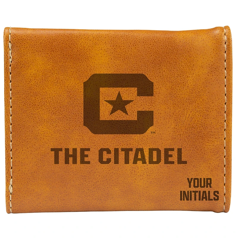 Brown Citadel Bulldogs Personalized Trifold Wallet