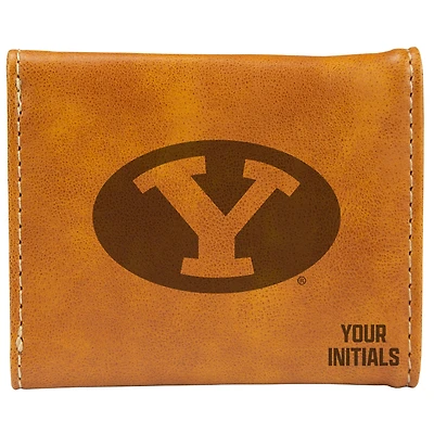 Brown BYU Cougars Personalized Trifold Wallet
