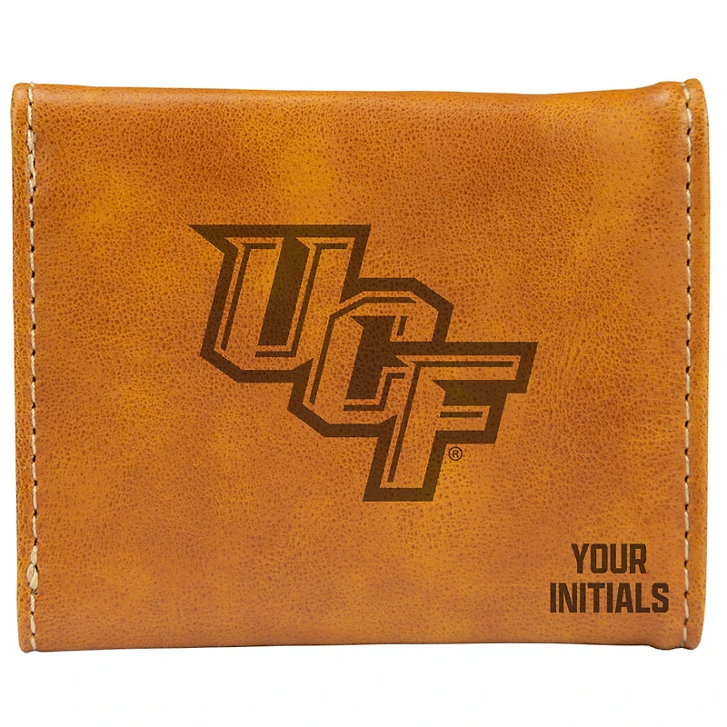 Brown UCF Knights Personalized Trifold Wallet