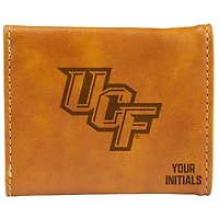 Brown UCF Knights Personalized Trifold Wallet