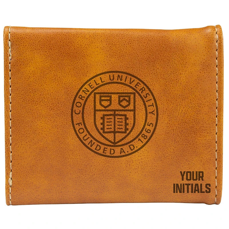 Brown Cornell Big Red Personalized Trifold Wallet