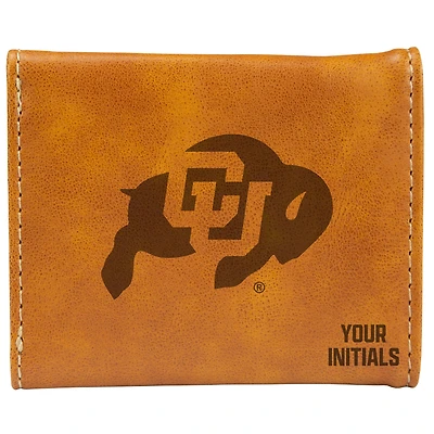 Brown Colorado Buffaloes Personalized Trifold Wallet