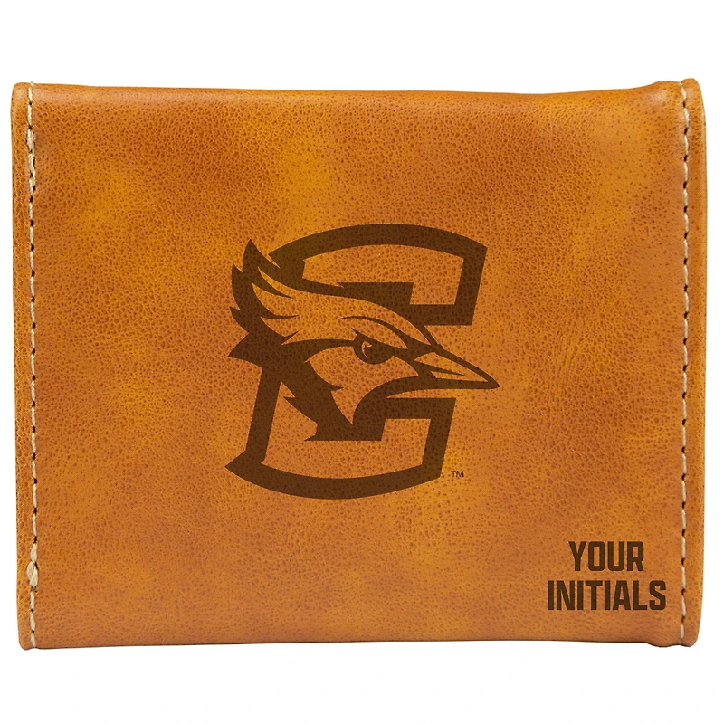 Brown Creighton Bluejays Personalized Trifold Wallet