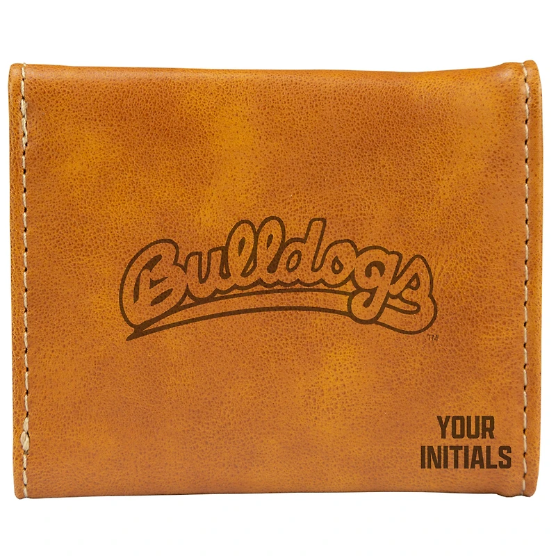 Brown Fresno State Bulldogs Personalized Trifold Wallet