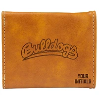 Brown Fresno State Bulldogs Personalized Trifold Wallet