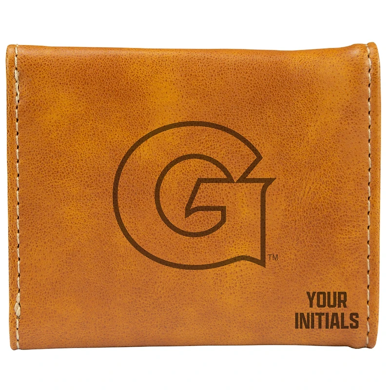 Brown Georgetown Hoyas Personalized Trifold Wallet