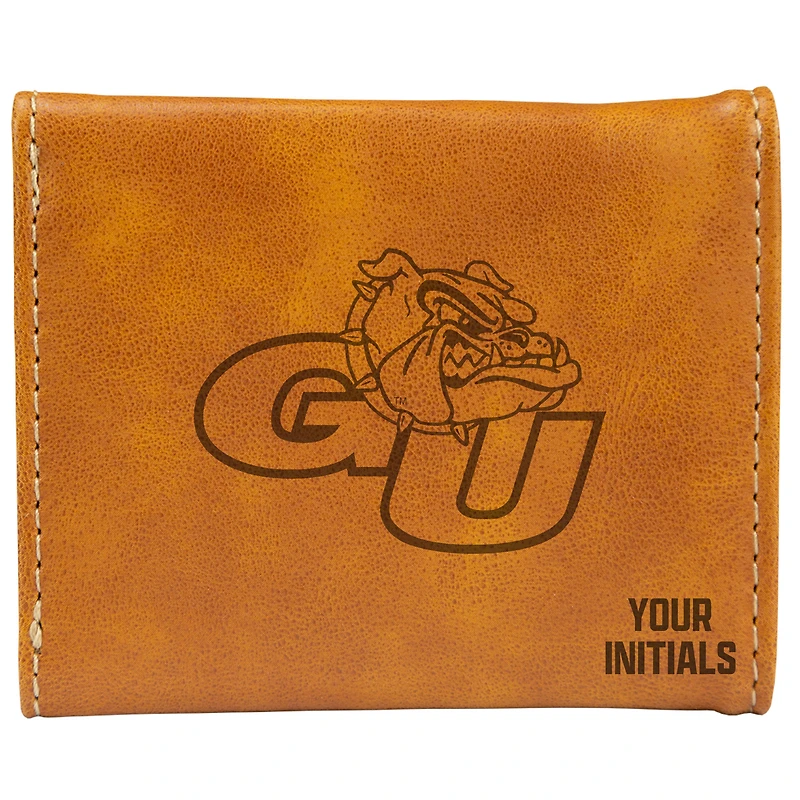 Brown Gonzaga Bulldogs Personalized Trifold Wallet