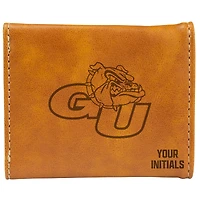 Brown Gonzaga Bulldogs Personalized Trifold Wallet