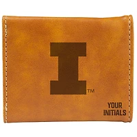 Brown Illinois Fighting Illini Personalized Trifold Wallet