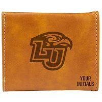 Brown Liberty Flames Personalized Trifold Wallet