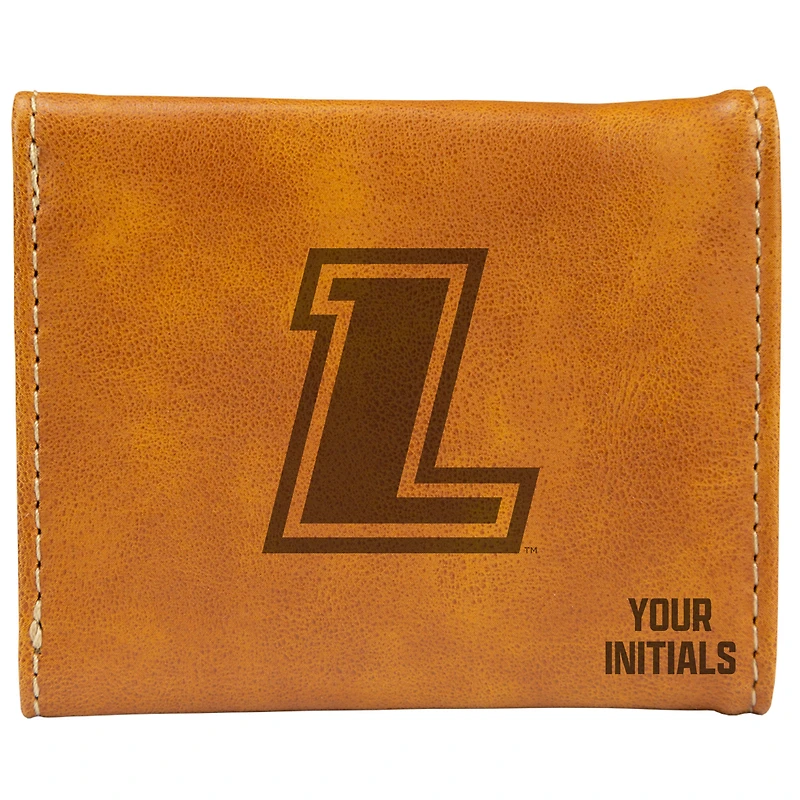 Brown Loyola Greyhounds Personalized Trifold Wallet