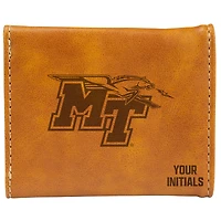 Brown MTSU Blue Raiders Personalized Trifold Wallet