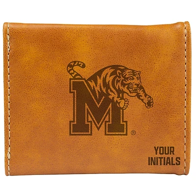 Brown Memphis Tigers Personalized Trifold Wallet