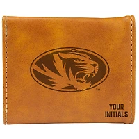 Brown Missouri Tigers Personalized Trifold Wallet