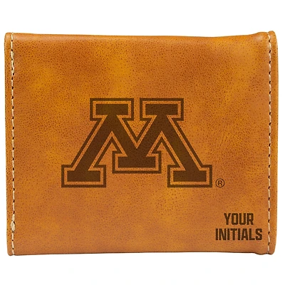 Brown Minnesota Golden Gophers Personalized Trifold Wallet