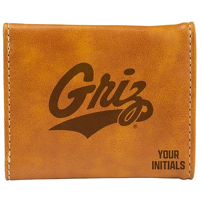 Brown Montana Grizzlies Personalized Trifold Wallet