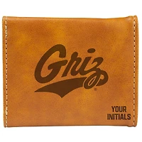 Brown Montana Grizzlies Personalized Trifold Wallet