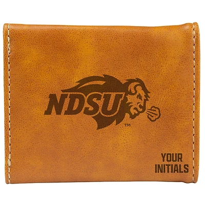 Brown NDSU Bison Personalized Trifold Wallet