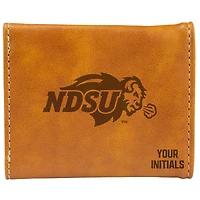 Brown NDSU Bison Personalized Trifold Wallet