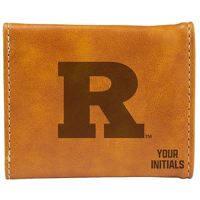 Brown Rutgers Scarlet Knights Personalized Trifold Wallet