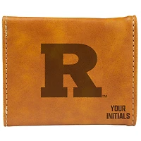 Brown Rutgers Scarlet Knights Personalized Trifold Wallet