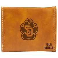 Brown South Dakota Coyotes Personalized Trifold Wallet