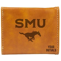 Brown SMU Mustangs Personalized Trifold Wallet