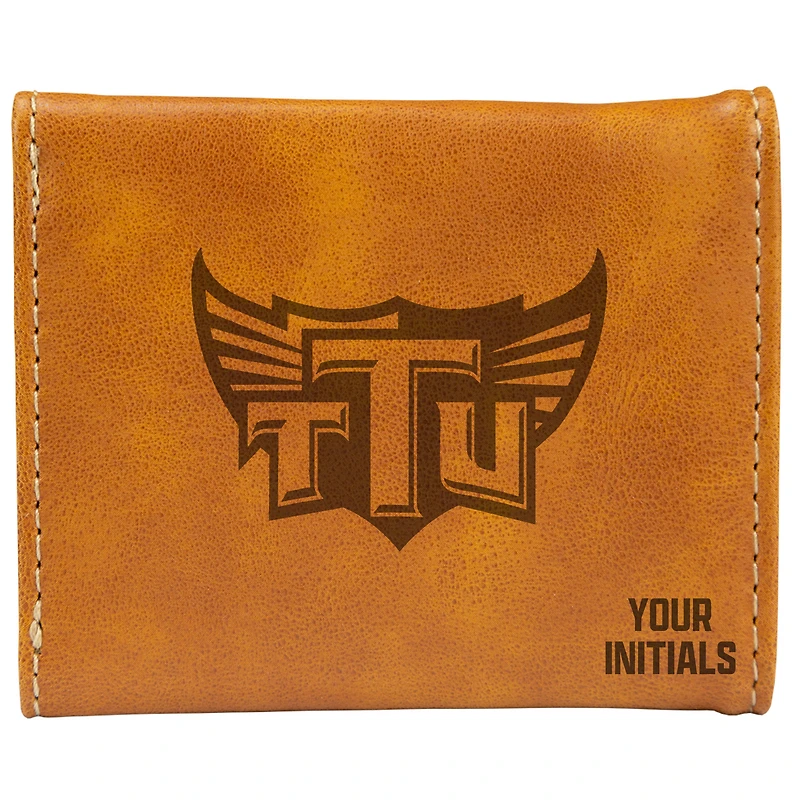 Brown Tennessee Tech Golden Eagles Personalized Trifold Wallet