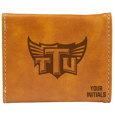 Brown Tennessee Tech Golden Eagles Personalized Trifold Wallet