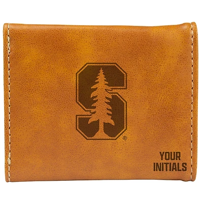Brown Stanford Cardinal Personalized Trifold Wallet
