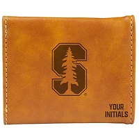 Brown Stanford Cardinal Personalized Trifold Wallet