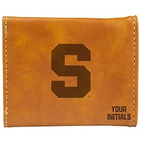 Brown Syracuse Orange Personalized Trifold Wallet