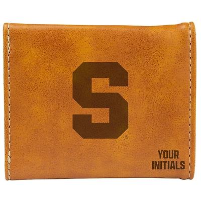 Brown Syracuse Orange Personalized Trifold Wallet