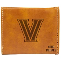 Brown Villanova Wildcats Personalized Trifold Wallet