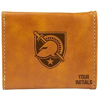 Brown Army Black Knights Personalized Trifold Wallet