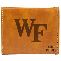 Brown Wake Forest Demon Deacons Personalized Trifold Wallet