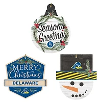 Delaware Fightin' Blue Hens Ornament Bundle