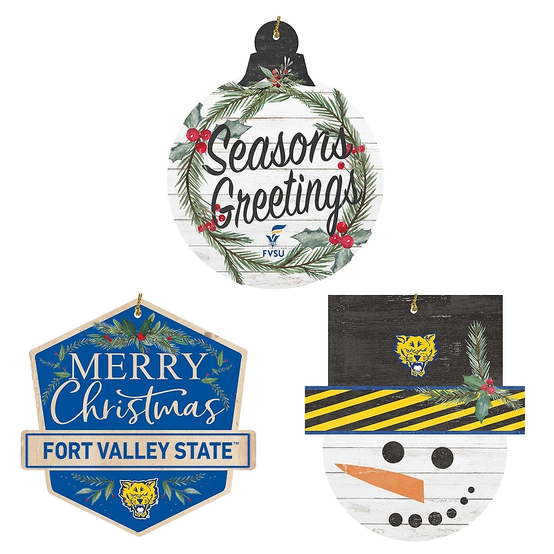 Fort Valley State Wildcats Ornament Bundle