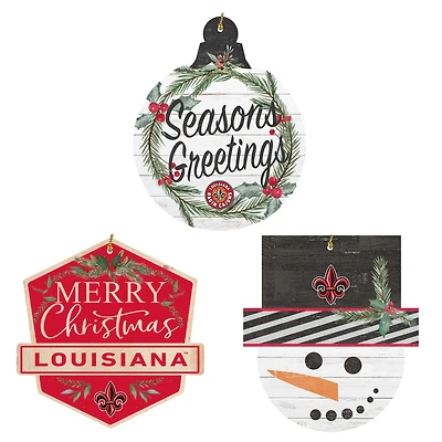 Louisiana Ragin' Cajuns Ornament Bundle