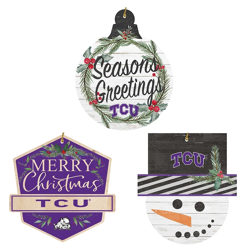 TCU Horned Frogs Ornament Bundle