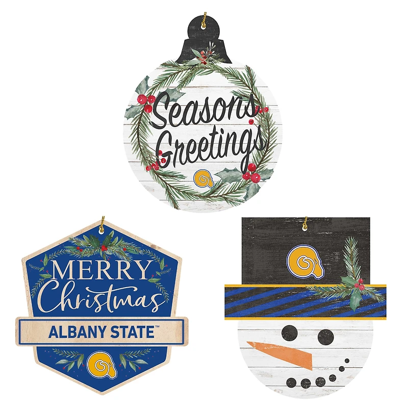 Albany State Golden Rams Ornament Bundle