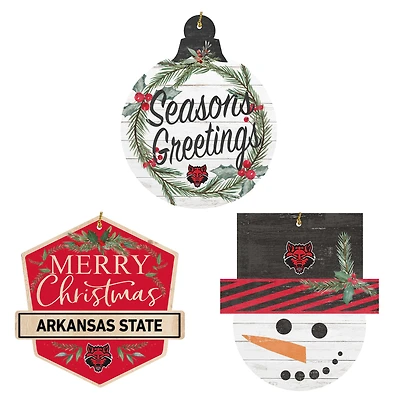 Arkansas State Red Wolves Ornament Bundle