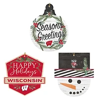 Wisconsin Badgers Ornament Bundle